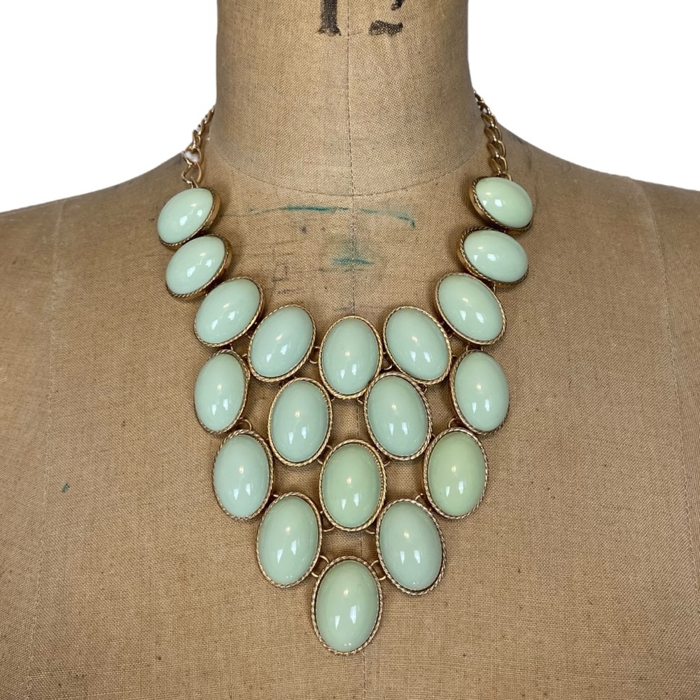 Aldo Chunky Mint Statement Bib Necklace